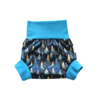 Plenkové kalhoty Breberky Natahovací svrchní kalhotky PUL - Vánoční noc VELIKOST: S (4-7kg)