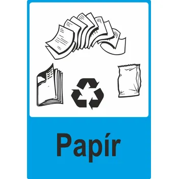 Papír - Separovaný odpad samolepící PVC fólie 300x200 mm