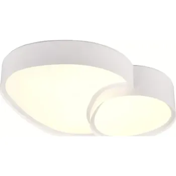 Trio Leuchten 647510231 RISE - LED stmívatelné stropní svítidlo v bílé barvě, dálkový ovladač, LED 21W, 2700-6500K, 43 x 36cm (Stropní nepravidelné LED svítidlo, stmívatelné ovladačem)