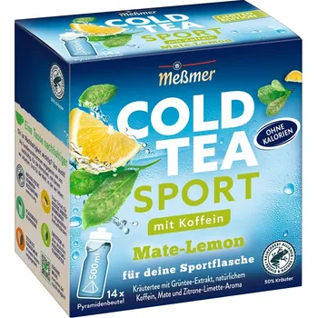 MESSMER LEDOVÝ BYLINKOVÝ ČAJ COLD TEA SPORT s KOFEINEM MATE a CITRON 38,5g NĚMECKO!