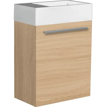Koupelnový nábytek Naturel Koupelnová skříňka s umyvadlem Naturel Verona 46x50x26 cm světlé dřevo mat VERONA46SD VERONA46SD
