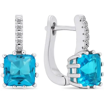 Náušnice Brilio Silver Originální stříbrné náušnice se světle modrými zirkony EA670WAQ + 2 měsíce na vrácení zboží