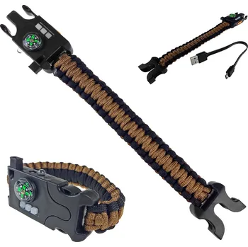 Náramek Paracordový náramek "SOS" 8 funkcí!!! - II. Jakost