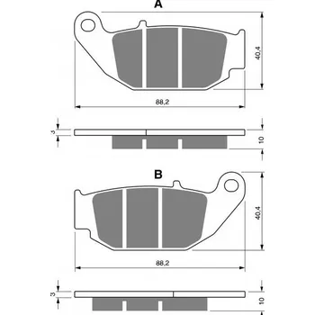 Brzda pro motocykl GOLDFREN Brzdové destičky GOLDFREN 311 S3