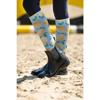 Jezdecké oblečení HKM Jezdecké podkolenky -Essentials- sv. žluté/sv. modré - 39-42