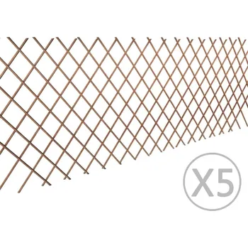 Plot vidaXL Vrbový trelážový plot 5 ks 180 x 90 cm [140395]