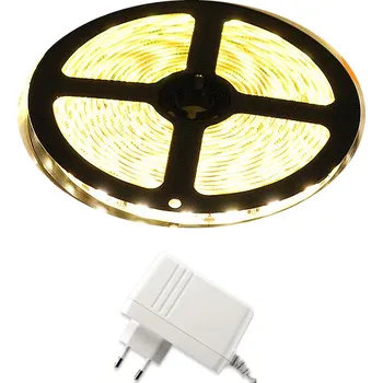 LED páska Sada led pásku 1,25m teplá bílá 600 lm/m bez vypínače v silikonu