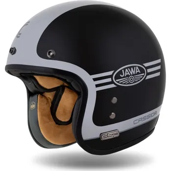 Helma na motorku Přilba Eso Jawa Panel, CASSIDA (černá perleť/antracit/stříbrná) 2026 S (55 až 56 cm)