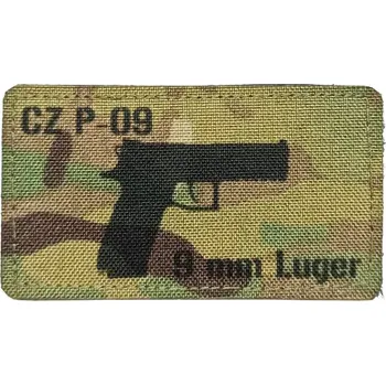 Nášivka Textilní nášivka CZ P-09 9mm - MC, A.C.M.