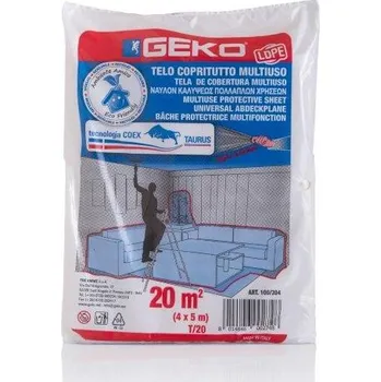 Krycí plachta GEKO - Zakrývací folie LDPE 4x5m/20my - PROFI GEKO G100/06
