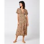 šaty Rip Curl SEA OF DREAMS MAXI DRESS SS Brown velikost XL