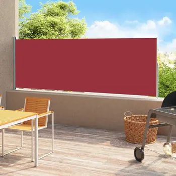 Stínicí technika vidaXL Zatahovací boční markýza 180 x 500 cm červená