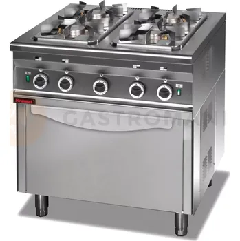 Sporák Plynový sporák s elektrickou troubou 1x2,5 kW + 3x3,5 kW + 3,5 kW (trouba) | KROMET, 000.KG-4s/PE-1T