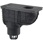 Alcadrain AGV1 UNIVERZÁLNÍ LAPAČ STŘEŠNÍCH SPLAVENIN 300×155/110 MM PŘÍMÝ, ČERNÁ