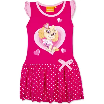 Dívčí šaty Paw Patrol - Tlapková patrola -Licence Dívčí šaty - Paw Patrol 20, sytě růžová Barva: Růžová, Velikost: 122