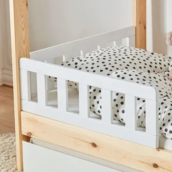 Příslušenství pro dětskou postel a kolébku Zábrana k dětské postýlce domeček Clasic Bílá 90x200 Pinio