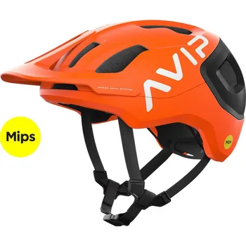 Cyklistická přilba cyklo přilba POC Axion Race MIPS, Fluorescent Orange AVIP/Uranium Black Matt - 51-54