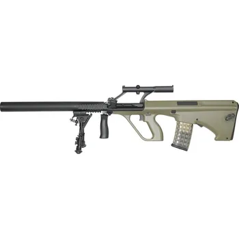 Airsoftová zbraň Snow Wolf Airsoftová zbraň AUG TB Sniper - olivová OD, dvojnožka, Snow Wolf, SW-020-AMOD