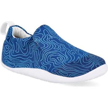 Barefoot dětské capáčky Bobux - Scamp Organic Snorkel Blue Topographic modré Velikost: 20