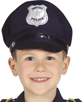 Karnevalový doplněk Fiestas Guirca Dětská policejní čepice tmavě modrá s odznakem