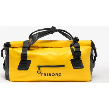 Vodácký pytel DECATHLON Vodotěsná cestovní taška 80 l ORANŽOVÁ|ČERNÁ|ŽLUTÁ