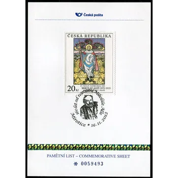 Poštovní známka Česká pošta (2012) PLZ 27 - Pamětní list - Mirotice: Mikoláš Aleš