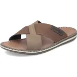 PÁNSKÉ PANTOFLE RIEKER 21088-25 HNĚDÁ Barva: HNĚDÁ, Velikost: 41