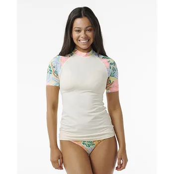 Čepice Lykra Rip Curl FOLLOW THE SUN UPF 50 S/S Light Orange velikost M