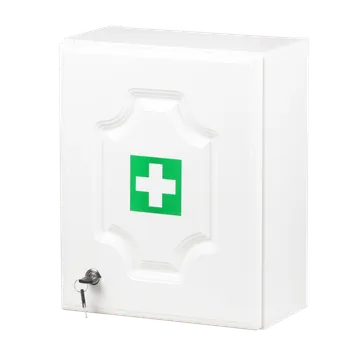 Lékárnička Nástěnná lékárnička dřevěná pro 5 osob LUX bílá