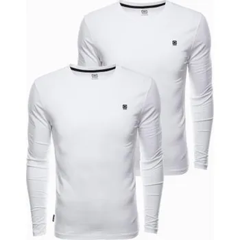 Pánské tričko Pánské hladké tričko s dlouhým rukávem - mix 2-pack FRAZER