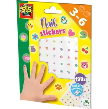 Pexeso SES Creative Nálepky na nehty 198ks kreativní set zdobení nehtů