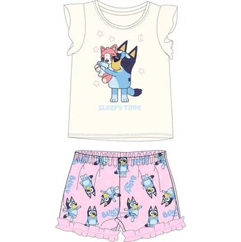 Dívčí pyžamo Bluey - licence Dívčí pyžamo - Bluey 5204011, smetanová / růžová Barva: Béžová, Velikost: 98