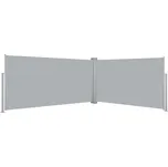 vidaXL Zatahovací postranní markýza/zástěna 160 x 600 cm šedá