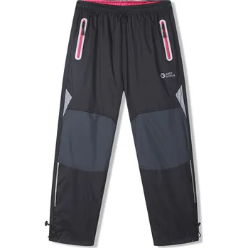 Dětská móda Dívčí šusťákové kalhoty - KUGO SK7752, černá / růžové zipy Barva: Černá, Velikost: 146