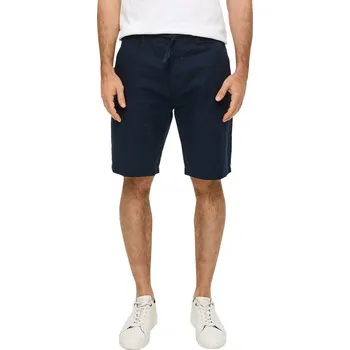 Pánské kraťasy s.Oliver pánské lněné bermudy 2143831 5978 Modrá 33