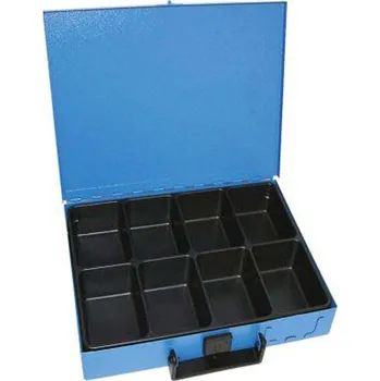 Skříňka na nářadí Dresselhaus 44990008587 Kufr na spotřební materiál 330x230x50 mm, 8 přihrádek, plechový