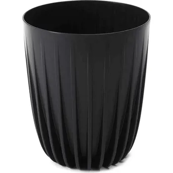 Květináč PLASTOVÝ KVĚTINÁČ STRIPPED ECO 36X30 CM ČERNÁ