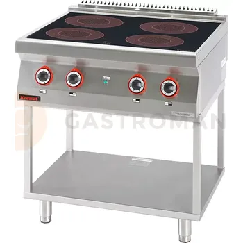Vařič Indukční vařič 4x3,5 kW na podstavci | KROMET, 700.KE-4i/800.T