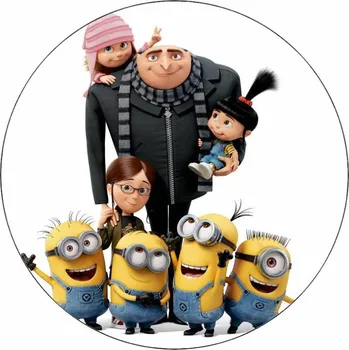 Jedlá dekorace na dort Jedlý papír Já, padouch Gru a holky 19,5 cm