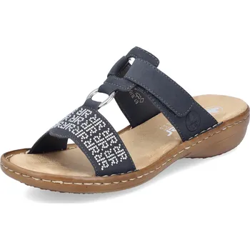 Dámské pantofle DÁMSKÉ PANTOFLE RIEKER 60863-14 MODRÁ Barva: MODRÁ, Velikost: 40