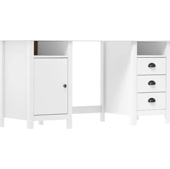 Psací stůl vidaXL Psací stůl Hill bílý 150 x 50 x 74 cm masivní borové dřevo