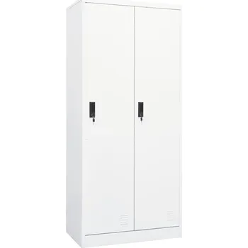 Šatní skříň vidaXL Šatní skříň bílá 80 x 50 x 180 cm ocel