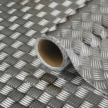 Tapeta Samolepicí fólie D-C-FIX s efektem drážkovaného plechu stříbrno-kovová 150x67,5 cm