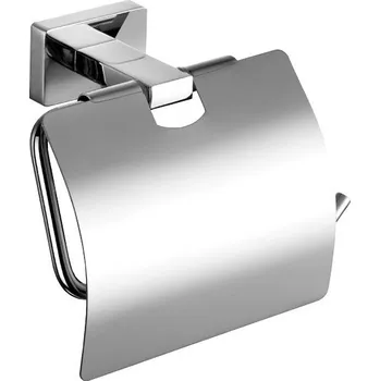 Držák na toaletní papír s krytem, chrom, ENZO