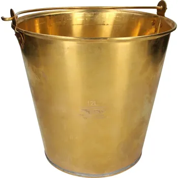Bezjiskrový kbelík z mosazi, 12 l
