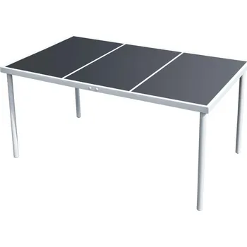 Zahradní stůl vidaXL Zahradní stůl 150 x 90 x 74 cm černý ocel