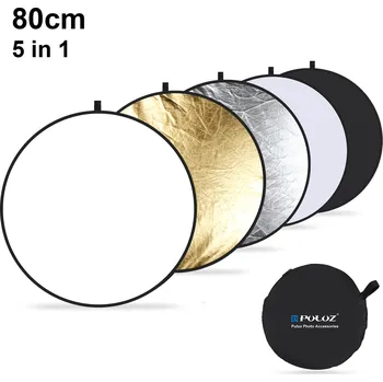 Studiové světlo Velké odrazové desky na světlo s rukojeťmi - sada 5ks 80cm