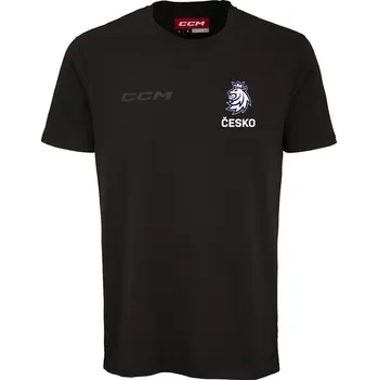 Pánské tričko Pánské tričko CCM Core Lev Česko Black M