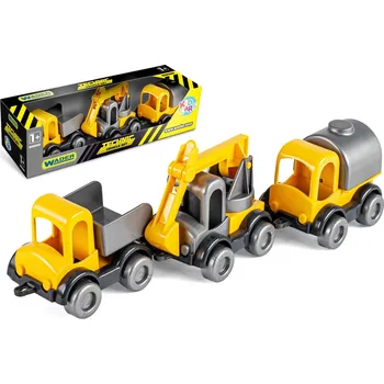 autíčko WADER Auto stavební Kid Cars 3ks plast 10cm v krabičce 30x8x10cm 12m+ Wader