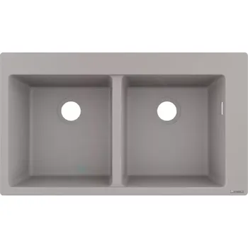 Granitový dřez Hansgrohe Dřezy Vestavný granitový dřez S510-F770, betonová šedá, 43316380